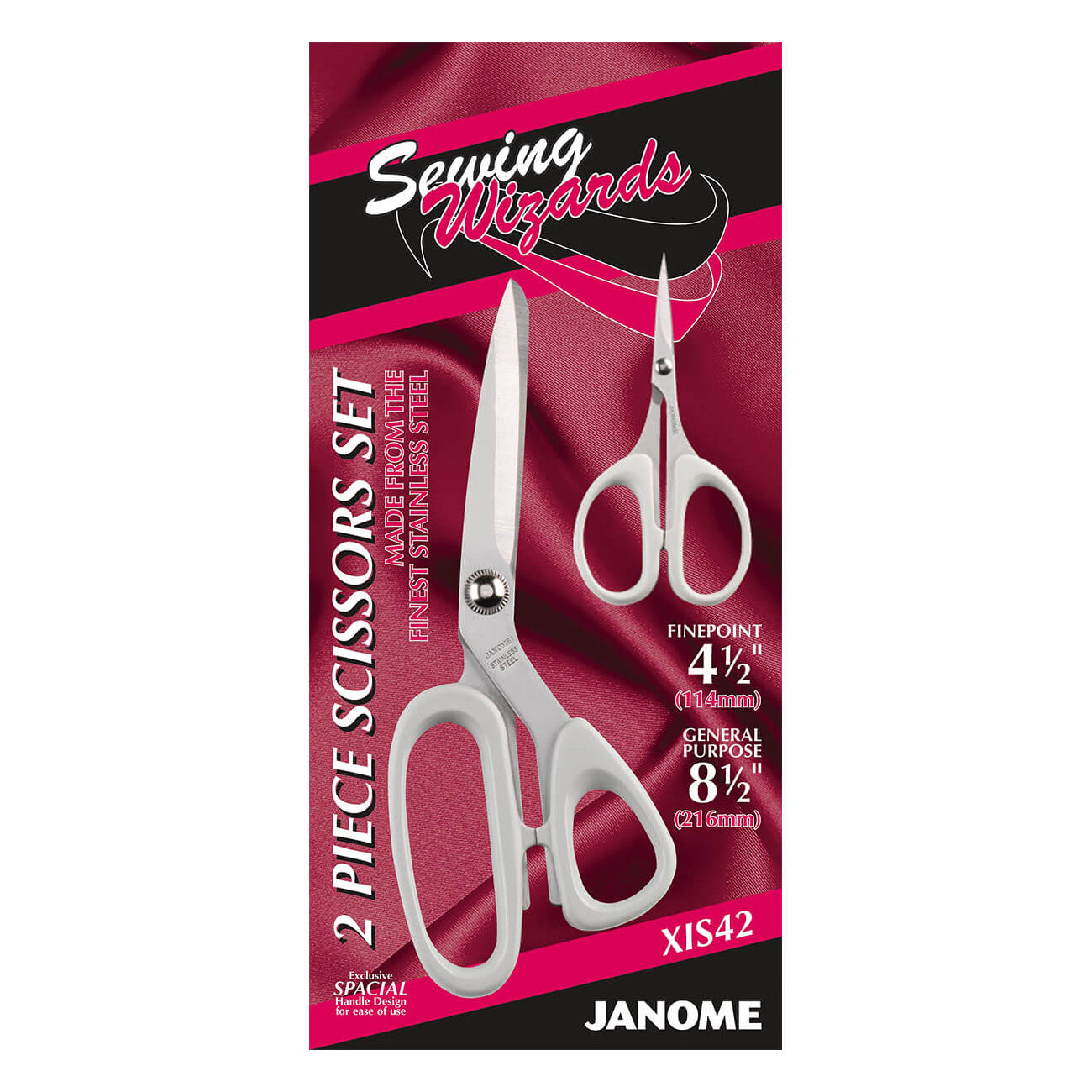 Janome Wizard Scissors Set - 8.5" & 4.5" Right Handed Scissors